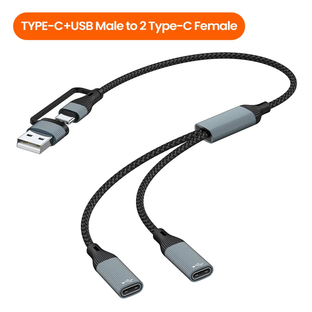 3 in 1 Multi Type C Hub USB Splitter UAB A C to 3 USB C Female Splitter OTG Fast Data Transmission OTG Adapter For PC Xiaomi