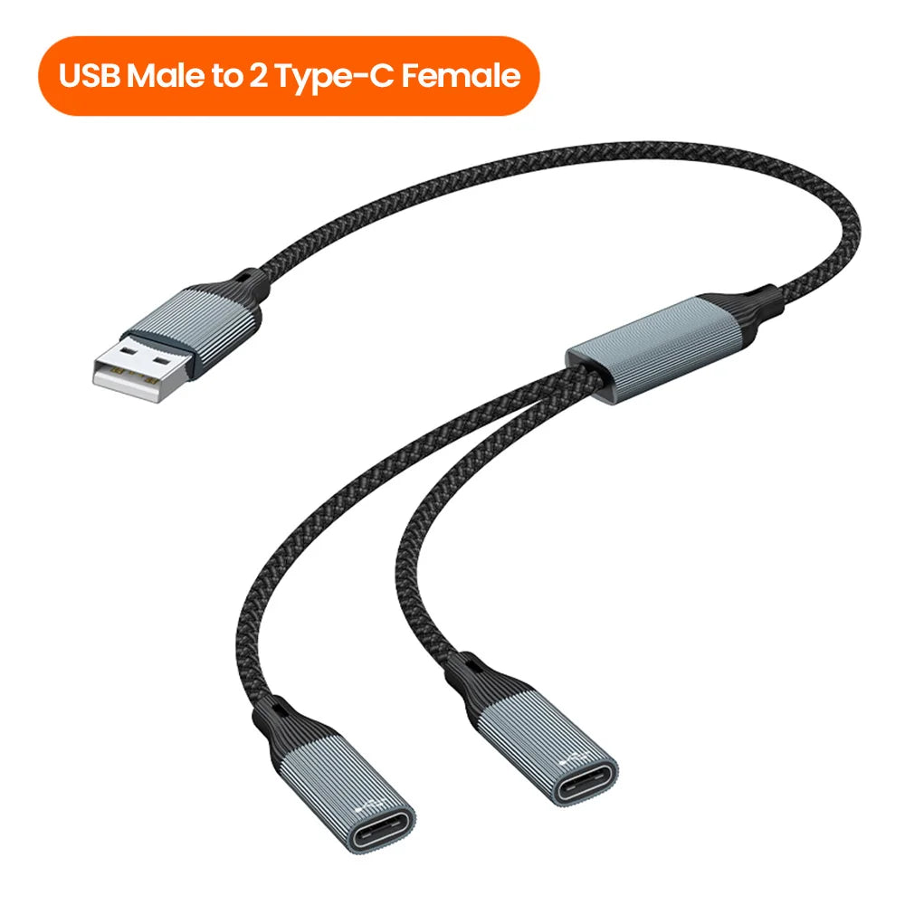 3 in 1 Multi Type C Hub USB Splitter UAB A C to 3 USB C Female Splitter OTG Fast Data Transmission OTG Adapter For PC Xiaomi