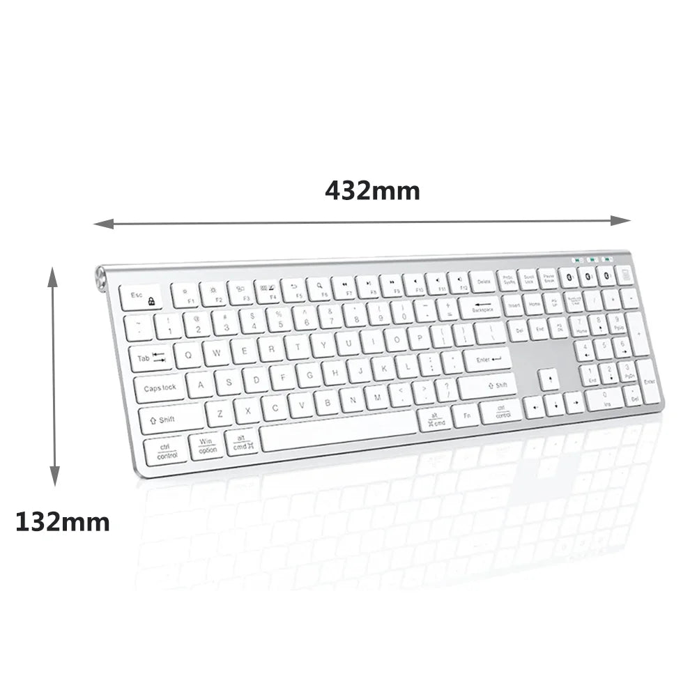 Wireless Bluetooth 5.0 Keyboard Type-C Rechargeable Keyboard for MacBook Pro Air iMac iPhone iPad Pro Air Mini Windows Linux