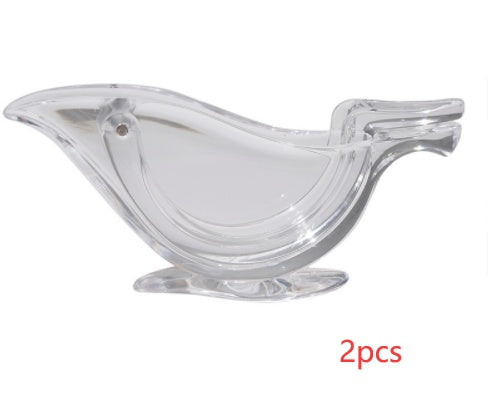 Manual Lemon Juicer Transparent Acrylic Elegance Bird Shape Lemon Slice Squeezer Kitchen Tools Gadgets